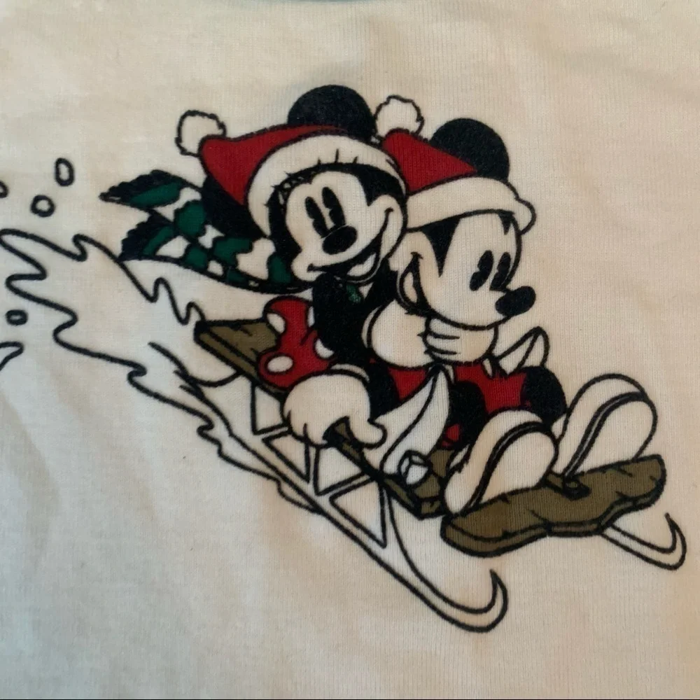 Hanna Andersson Holiday Disney Mickey And Minnie Pajama Top Size 5